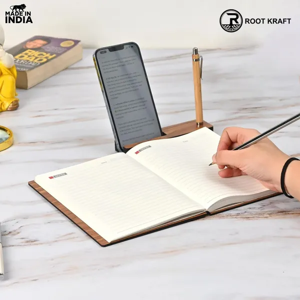 Wooden_Smart_Diary_With_Mobile_Holder_Pen_Stand_Includes_Wooden_Pen_Useful_Gift_For_Office_Corporate_Personal_Use