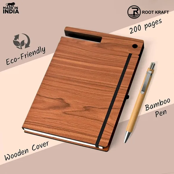 Wooden_Smart_Diary_With_Mobile_Holder_Pen_Stand_Includes_Wooden_Pen_Useful_Gift_For_Office_Corporate_Personal_Use