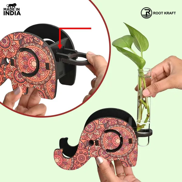 Elephant_Shaped_Wooden_Pen_Holder_Mobile_Stand_Mandala_Art_Design_Also_With_Test_Tube_Planter