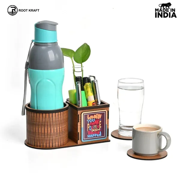 Test_Tube_Planter_With_Wooden_Water_Bottle_Holder_Wooden_Pen_Stand_Coasters_Corporate_Gifts_Eco_Friendly