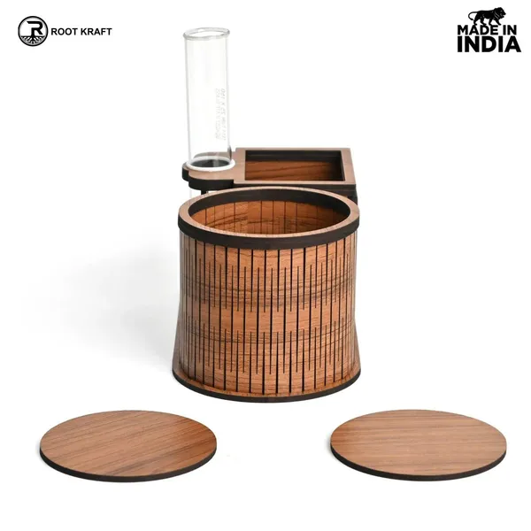 Test_Tube_Planter_With_Wooden_Water_Bottle_Holder_Wooden_Pen_Stand_Coasters_Corporate_Gifts_Eco_Friendly