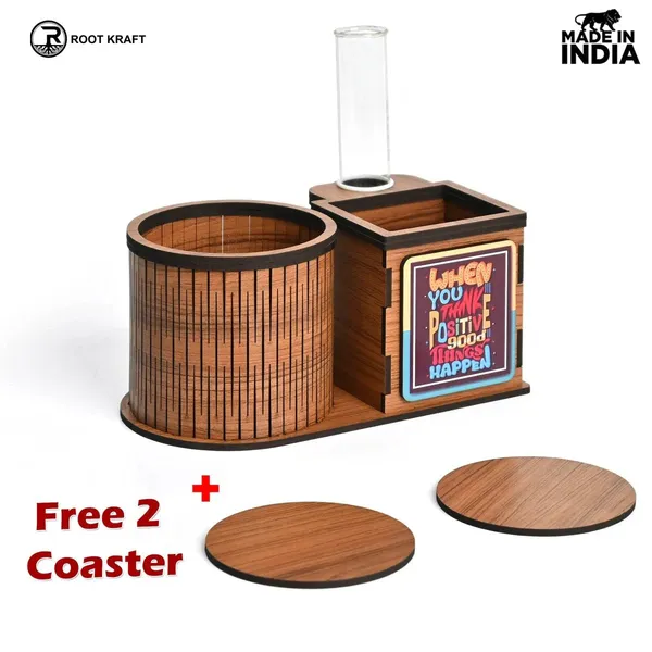 Test_Tube_Planter_With_Wooden_Water_Bottle_Holder_Wooden_Pen_Stand_Coasters_Corporate_Gifts_Eco_Friendly