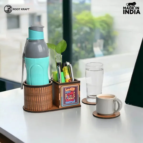 Test_Tube_Planter_With_Wooden_Water_Bottle_Holder_Wooden_Pen_Stand_Coasters_Corporate_Gifts_Eco_Friendly