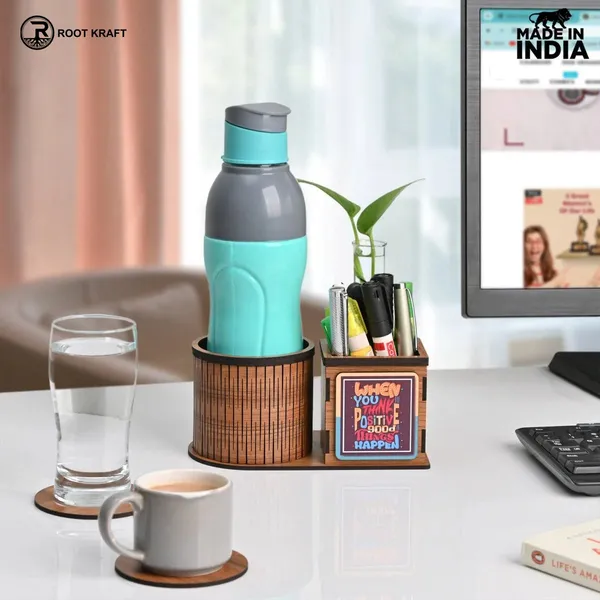 Test_Tube_Planter_With_Wooden_Water_Bottle_Holder_Wooden_Pen_Stand_Coasters_Corporate_Gifts_Eco_Friendly