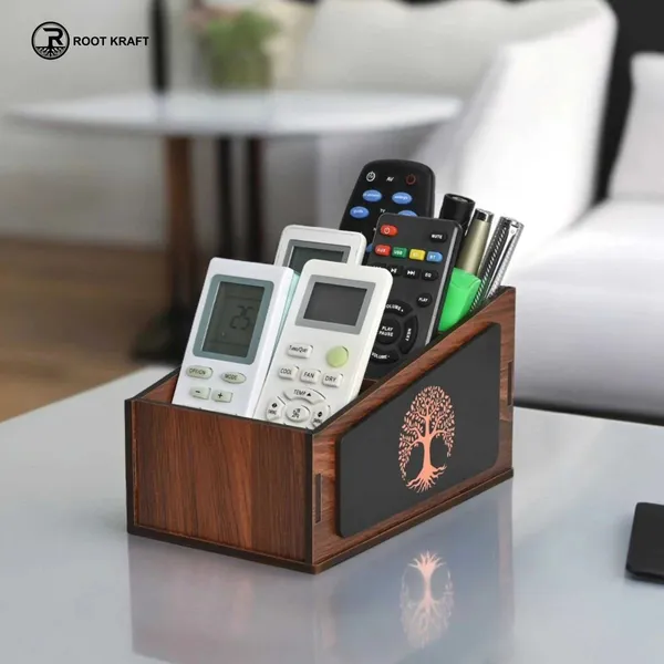 Remote_Stand_With_3_Sections_Wooden_Remote_Holder_For_Tv_And_Ac_Stationary_Organizer