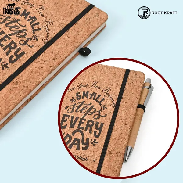 Eco_Friendly_Cork_Diary_With_Pen_Holder_190_Pages_Motivational_Quote_Personalized_Name_Option