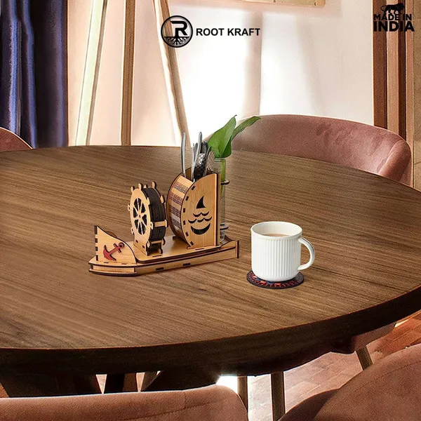 Boat_Shape_Coaster_Stand_With_Set_Of_6_Coaster_Cute_Test_Tube_Planter