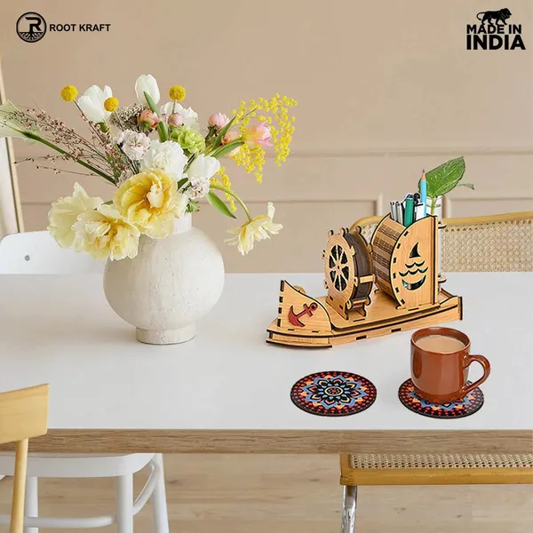 Boat_Shape_Coaster_Stand_With_Set_Of_6_Coaster_Cute_Test_Tube_Planter