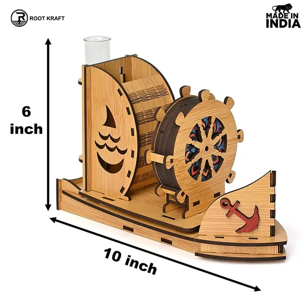 Boat_Shape_Coaster_Stand_With_Set_Of_6_Coaster_Cute_Test_Tube_Planter