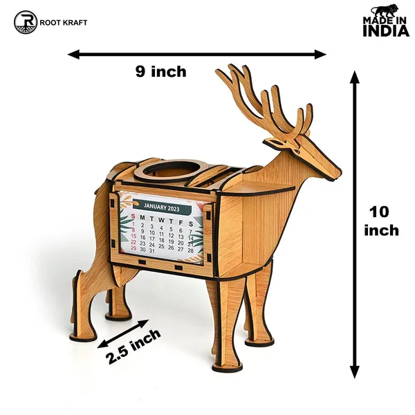 Deer_Showpiece_Desk_Organizer_With_Clock_Calendar_2024_Home_Office_Decor
