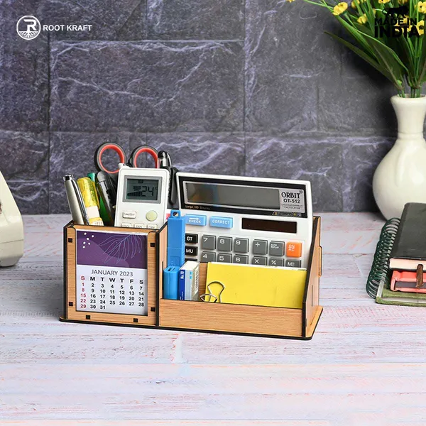 3_Compartment_Desk_Organizer_With_2025_Calendar_Desk_Calendar_Desk_Accessories