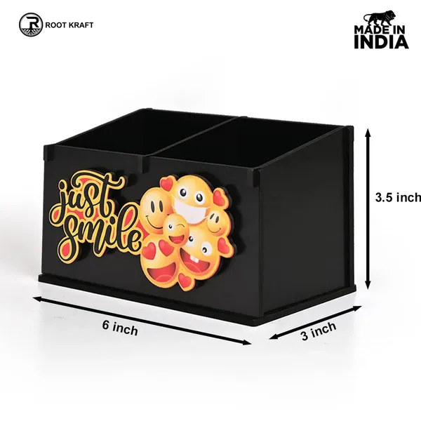 2_Compartment_Funky_Cosmetic_Organizer_Desk_Organizer_For_Girls_Makeup_Box_With_Smileys_And_Emoji_Eco_Friendly