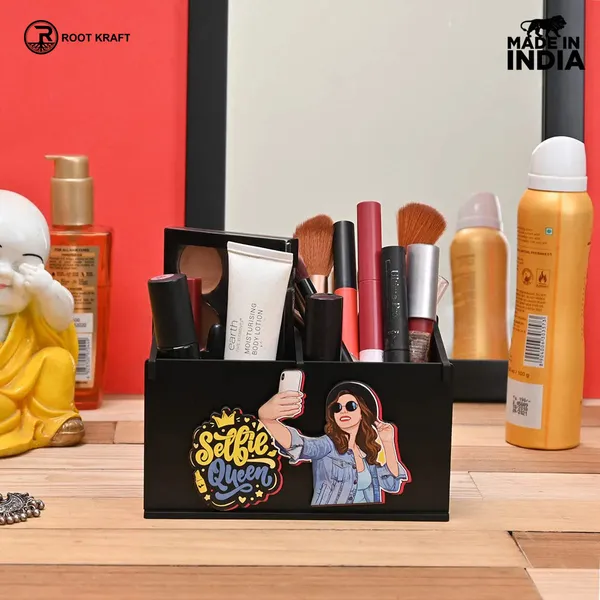 2_Compartment_Funky_Cosmetic_Organizer_Desk_Organizer_For_Girls_Makeup_Box_With_Smileys_And_Emoji_Eco_Friendly