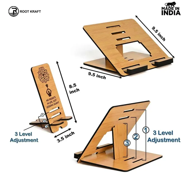 3_Level_Portable_Laptop_Stand_With_Portable_Mobile_Holder_Combo_Work_From_Home_Corporate_Gifts
