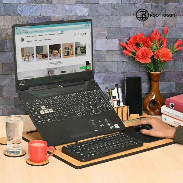Lapdesks_Premium_All_In_One_Table_Top_For_Laptop_Stand_With_Cooling_Pad_Keyboard_And_Mouse_Pad_Mobile_Stand_Stationary_Desk_Organizers_And_Coaster_Set_All_In_One