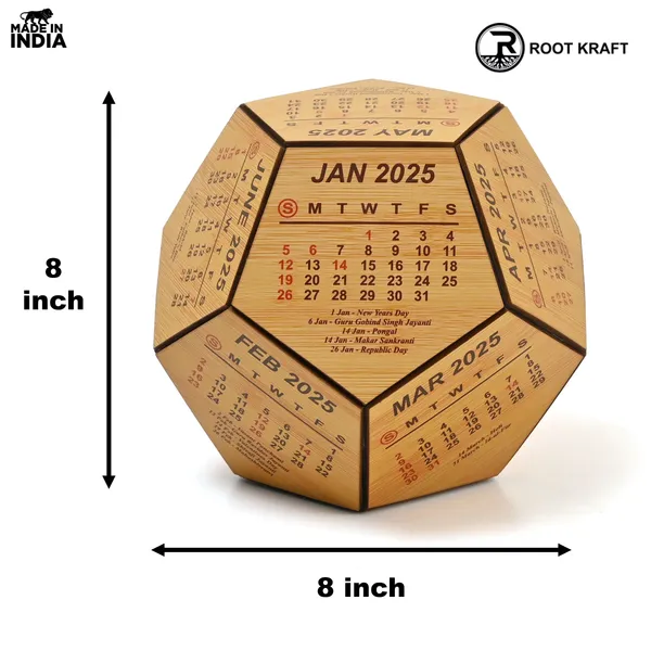 3D_Pentagon_Desk_Calendar_2025_Table_Calendar_Eco_Friendly