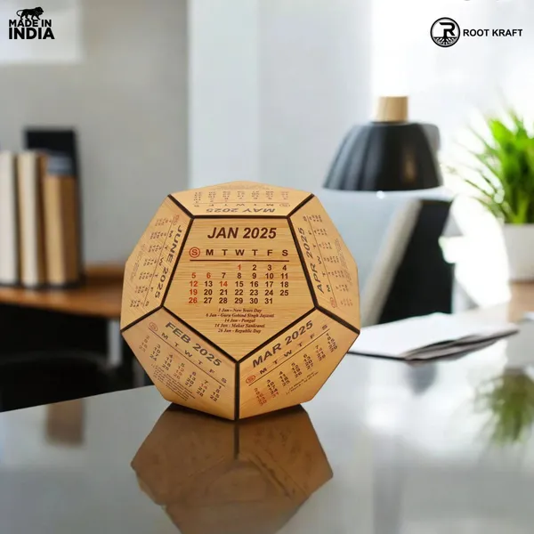 3D_Pentagon_Desk_Calendar_2025_Table_Calendar_Eco_Friendly