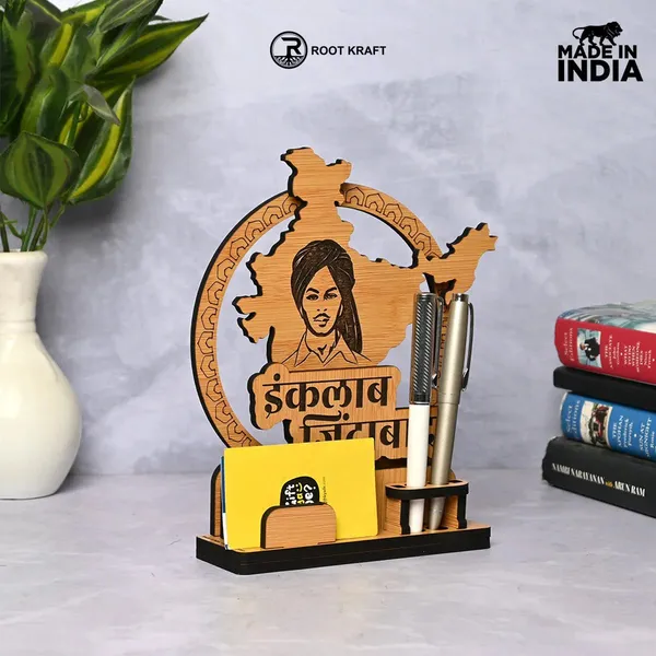 Political_Pen_Stand_And_Card_Holder_Gandhi_Ji_Ambedkar_Ji_Bhagat_Singh_Ji_Wise_Quotes_Mementos
