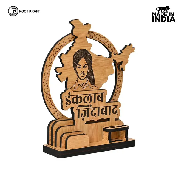 Political_Pen_Stand_And_Card_Holder_Gandhi_Ji_Ambedkar_Ji_Bhagat_Singh_Ji_Wise_Quotes_Mementos