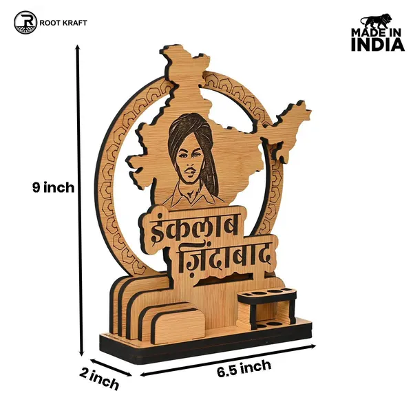 Political_Pen_Stand_And_Card_Holder_Gandhi_Ji_Ambedkar_Ji_Bhagat_Singh_Ji_Wise_Quotes_Mementos