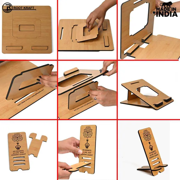 3_Level_Portable_Laptop_Stand_With_Portable_Mobile_Holder_Combo_Customized_Corporate_Gifts_Work_From_Home