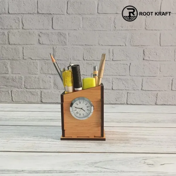 Desk_Organizer_With_Clock_Pen_Holder_Corporate_Gifts