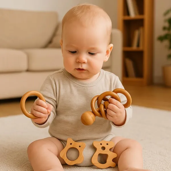 Organic_Neem_Wood_6_Shape_Teether_Combo_For_Baby_1_Ring_1_Dumbbell_2_Rattle_1_Owl_1_Koala_Safe_Natural_Teething_Toys