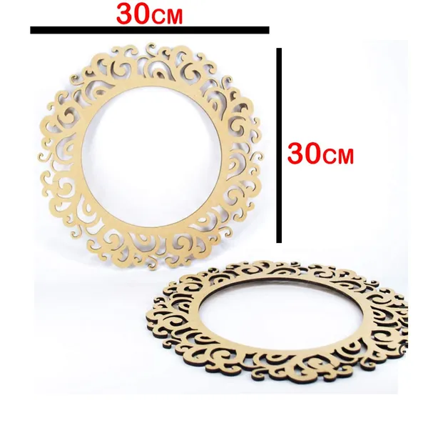 3Mm_2Pc_Unfinished_Round_Wood_Mdf_Cutout_For_Mirror_Photo_Frame_Craft_Diy_Projects_Art_Class_Home_Decoration_Embellishment