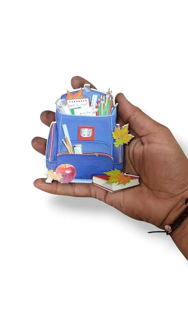School_Theme_Wooden_Fridge_Magnets_Set_Of_5_2Mm_Thickness