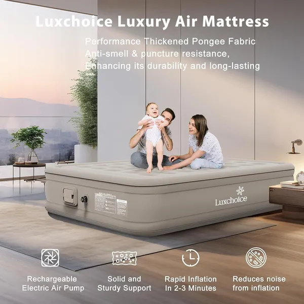 1_Seater_Inflatable_Bed_with_Rechargeable_Pump_Grey