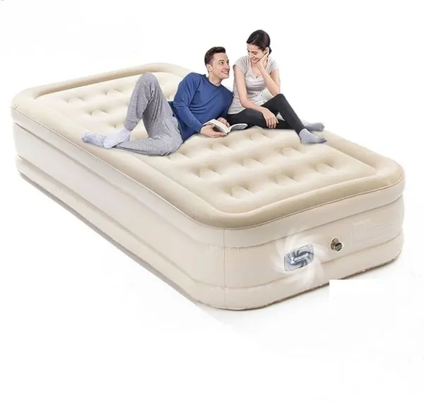 4_Seater_Inflatable_Sofa_Cum_Bed_Cream_White
