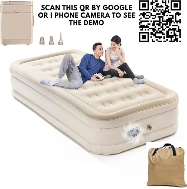 4_Seater_Inflatable_Sofa_Cum_Bed_Cream_White