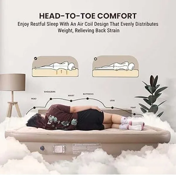 4_Seater_Inflatable_Air_Bed_Cream_White