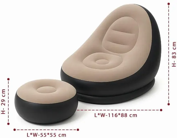 2_Seater_Inflatable_Sofa_Chair_with_Footrest_Blue