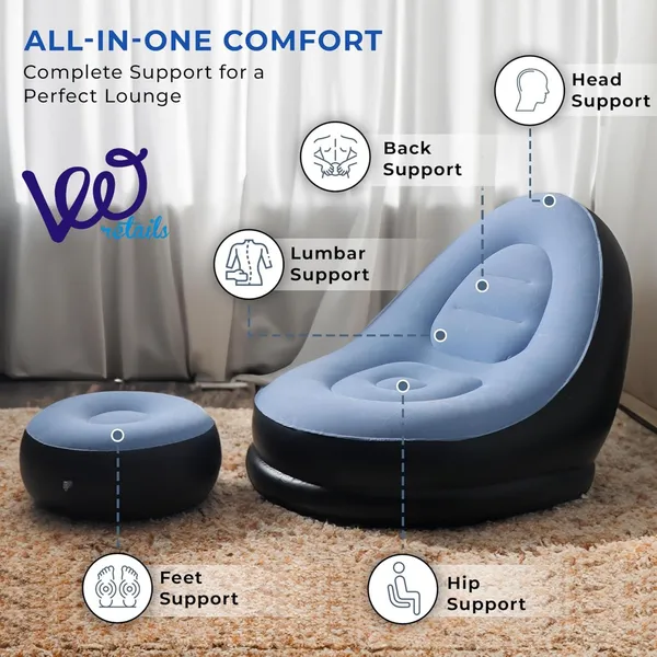 2_Seater_Inflatable_Sofa_Chair_with_Footrest_Blue