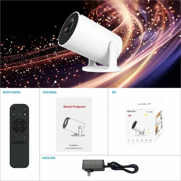 HY300PRO+_Mini_Android_Projector_4K_Support_720P_4500_lm