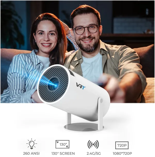 N300_Smart_Projector_720p_HD_4K_Support_Android_11_2500_lm