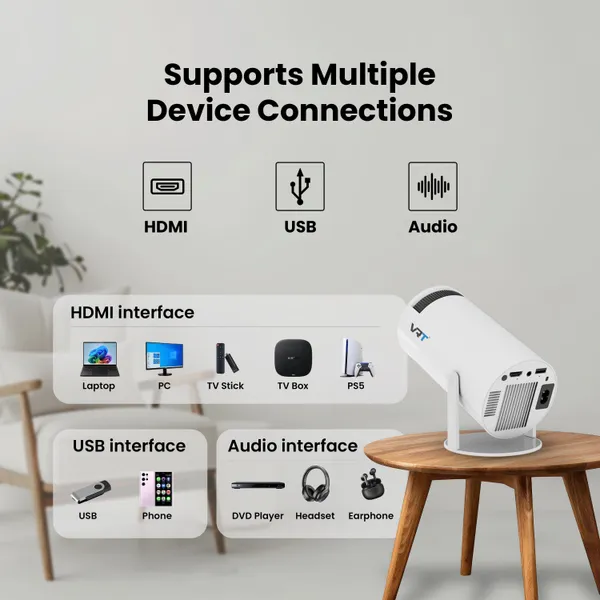 N300_Smart_Projector_720p_HD_4K_Support_Android_11_2500_lm