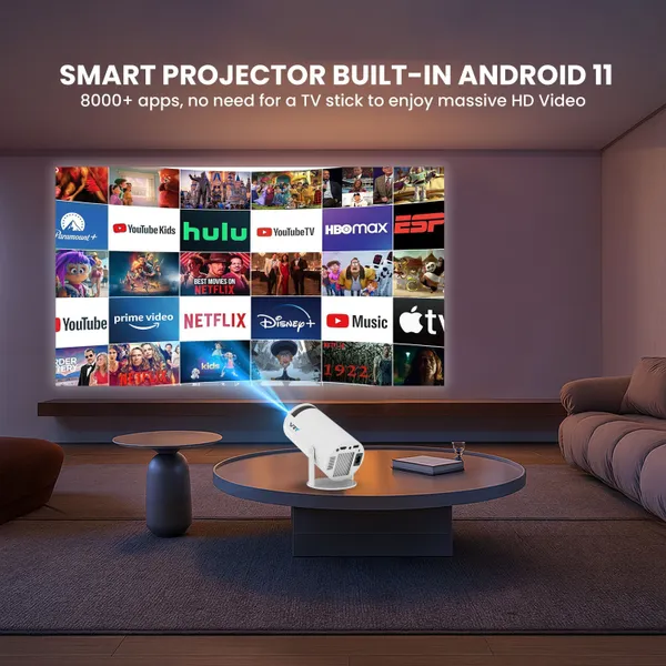 N300_Smart_Projector_720p_HD_4K_Support_Android_11_2500_lm