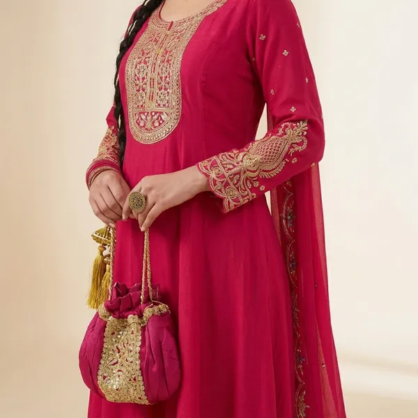 Pink_Cotton_Premium_Kurta_Set_For_Women