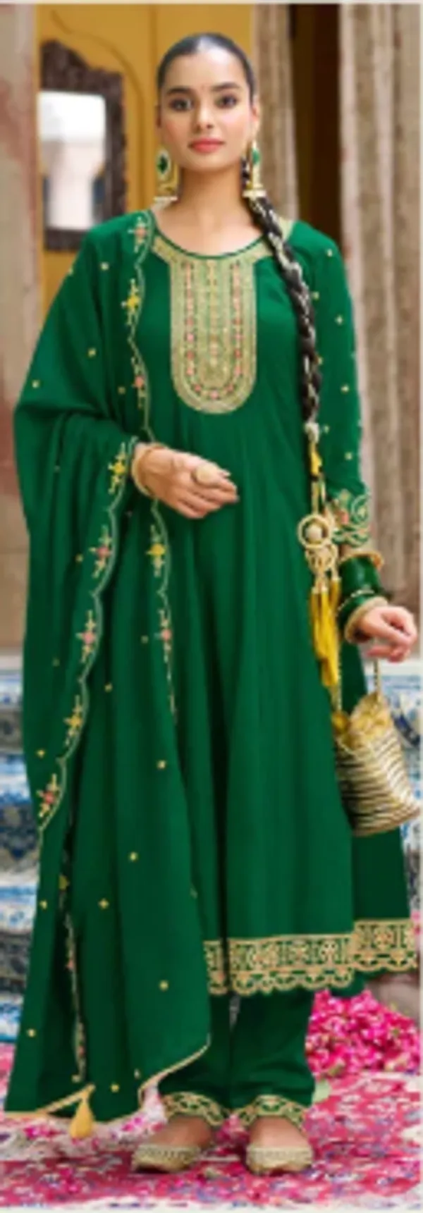 Green_Cotton_Premium_Kurta_Set_For_Women