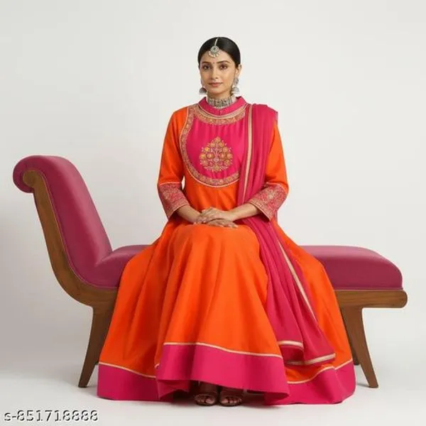 Women_Viscose_Chanderi_Silk_Anarkali_Kurta_Set_With_Dupatt