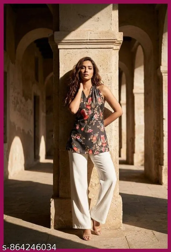 Women_Rayon_Floral_Printed_Halter_Neck_Western_Top_Stylish_Sleeveless_Summer_Top
