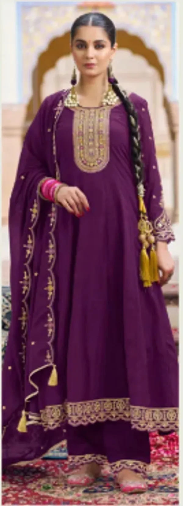 Purple_Cotton_Premium_Kurta_Set_For_Women