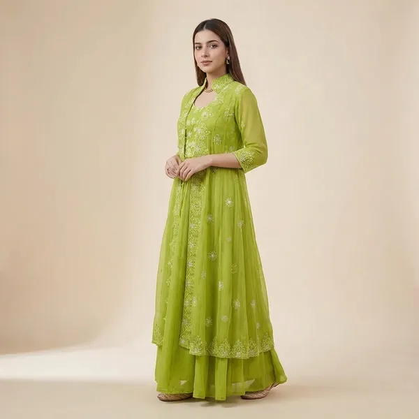 Green_Cotton_Premium_Kurta_Set_For_Women