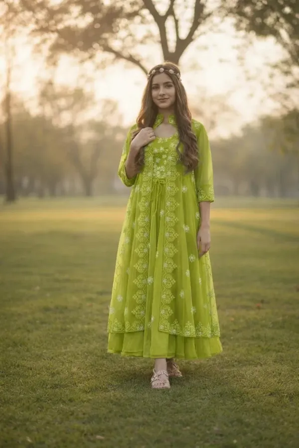 Green_Cotton_Premium_Kurta_Set_For_Women