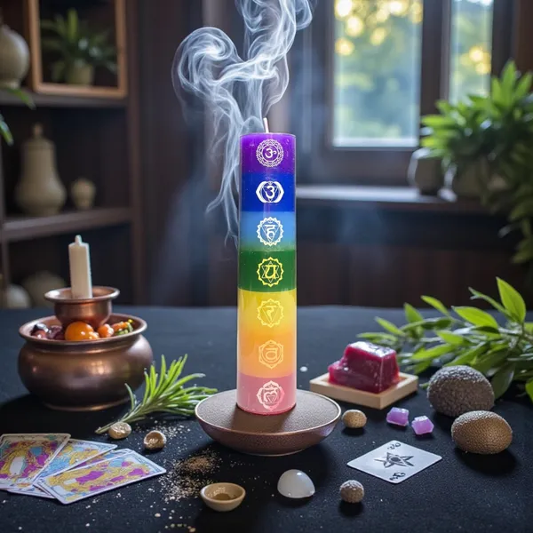7_Chakra_All_In_One_Pillar_Candle