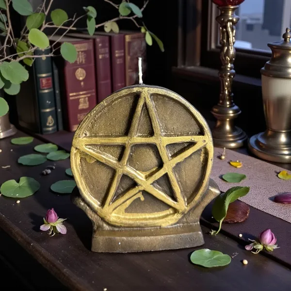 Golden_Pentacle_Candle