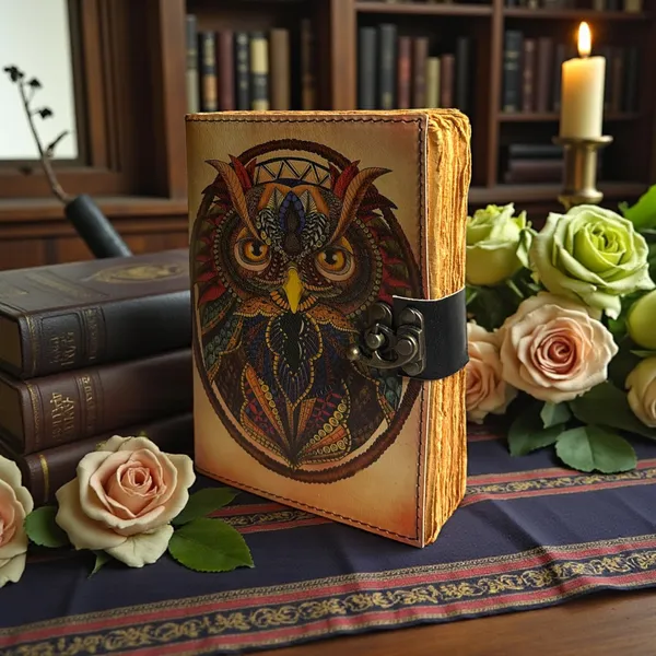 Owl_Journal_200_Pages_Handmade_Spiritual_Journal