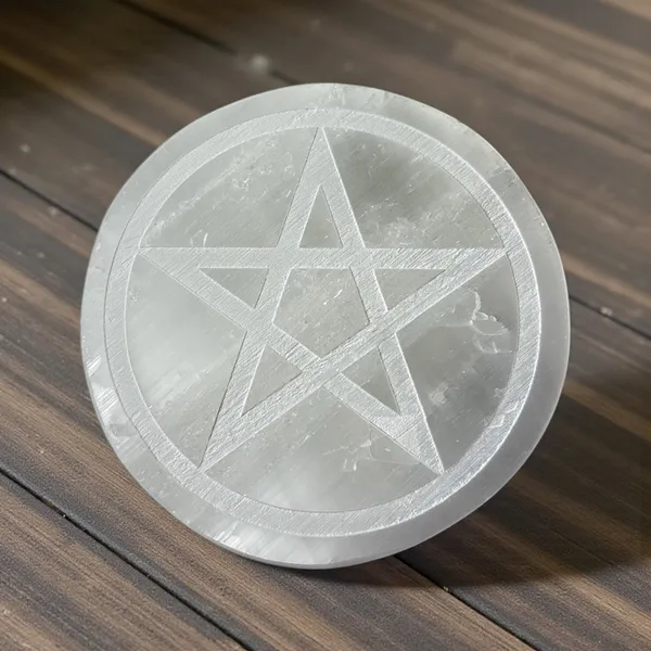 Selenite_Pentacle_Round_Plate